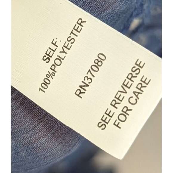 Hint of Mint Women Top Plus Size 18W Blue Sheer Paisley  Bohemian Flowy Romantic - Picture 9 of 14